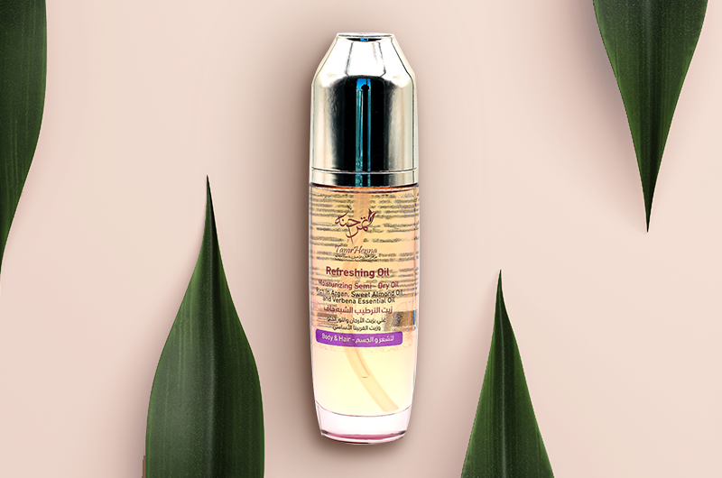 Refreshing Oil Moisturizing Semi-Dry Oil Verbena Rich in Argan Oil, Sweet Almond Oil, and Verbena Essential Oil