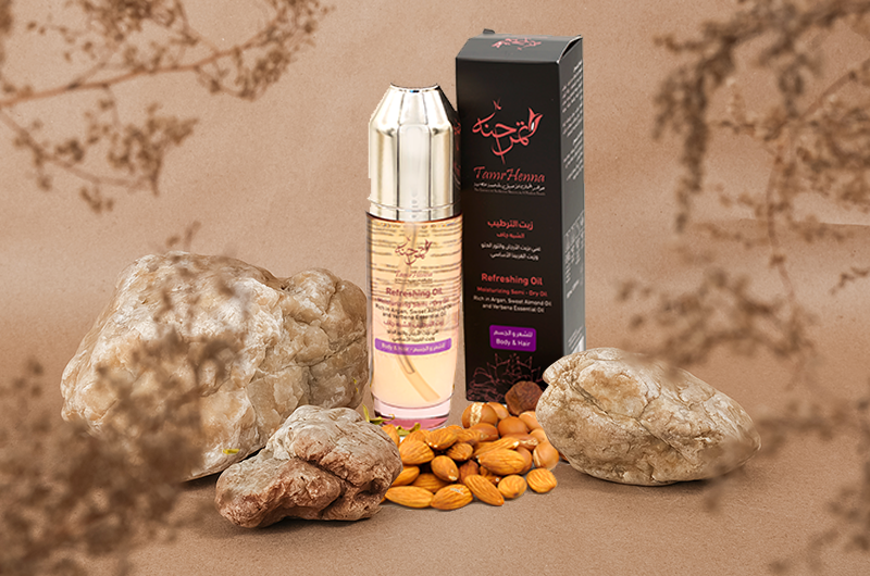 Refreshing Oil Moisturizing Semi-Dry Oil Verbena Rich in Argan Oil, Sweet Almond Oil, and Verbena Essential Oil