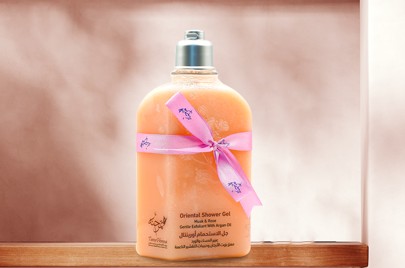 Oriental Shower Gel  Musk & Rose Gentle Exfoliant With Argan Oil