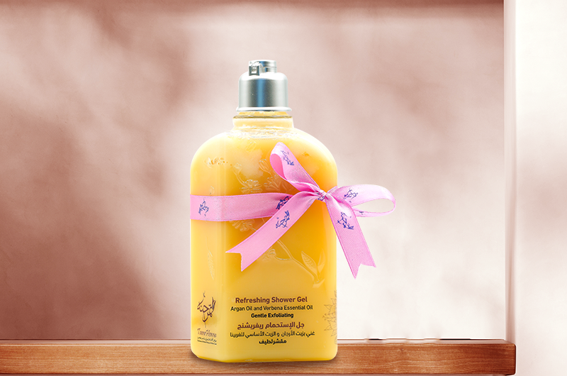 Refreshing Shower Gel  Argan Oil and Verbena Essential Oil Gentle Exfoliating